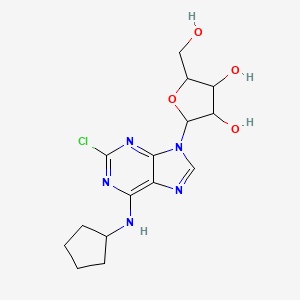 2-[2-Chloro-6-(cyclopentylamino)-9-purinyl]-5-(hydroxymethyl)oxolane-3,4-diol