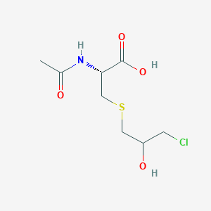 molecular formula C8H14ClNO4S B1220636 L-Cysteine, N-acetyl-S-(3-chloro-2-hydroxypropyl)- CAS No. 97729-49-2