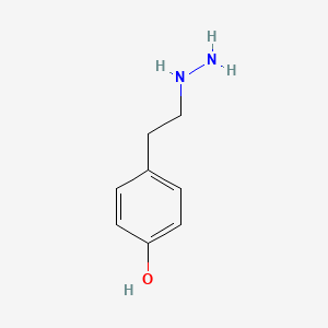 molecular formula C8H12N2O B1220643 Phenol, 4-(2-hydrazinoethyl)- CAS No. 69717-84-6
