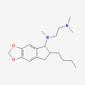 2-(n-Butyl)-1-(N-methyl-N-(2-(N',N'-dimethylamino)ethyl)amino)-5,6-methylenedioxyindane