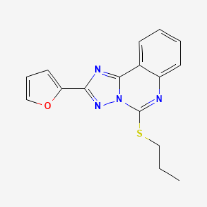 molecular formula C16H14N4OS B12206489 2-(Furan-2-yl)-5-(propylsulfanyl)[1,2,4]triazolo[1,5-c]quinazoline 