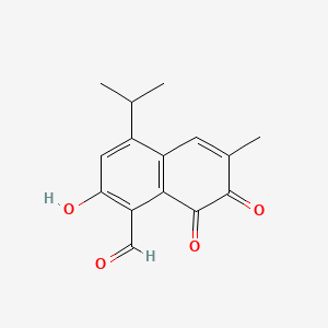 molecular formula C15H14O4 B1220668 Hibiscoquinone A CAS No. 74635-96-4