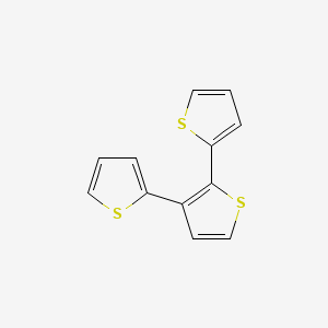 molecular formula C12H8S3 B1220670 2,3-dithiophen-2-ylthiophene CAS No. 111744-23-1