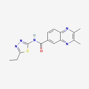 molecular formula C15H15N5OS B12206767 N-(5-ethyl-1,3,4-thiadiazol-2-yl)-2,3-dimethylquinoxaline-6-carboxamide 