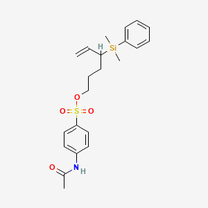molecular formula C22H29NO4SSi B1220680 4-(Dimethylphenylsilyl)-5-hexenyl 4-(acetylamino)benzenesulfonate CAS No. 161717-97-1