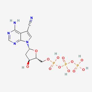 [[(2R,3S,5R)-5-(4-amino-5-cyanopyrrolo[2,3-d]pyrimidin-7-yl)-3-hydroxyoxolan-2-yl]methoxy-hydroxyphosphoryl] phosphono hydrogen phosphate