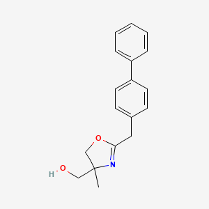 4-Methyl-2-(4-phenylbenzyl)-2-oxazoline-4-methanol