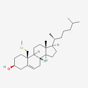 molecular formula C28H48OSe B1220695 Cholest-5-en-3-ol, 19-(methylseleno)-, (3beta)- CAS No. 58257-95-7
