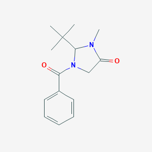 molecular formula C15H20N2O2 B012207 1-Benzoyl-2-tert-butyl-3-methylimidazolidin-4-one CAS No. 101055-57-6