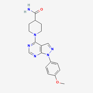 1-[1-(4-Methoxyphenyl)-4-pyrazolo[3,4-d]pyrimidinyl]-4-piperidinecarboxamide