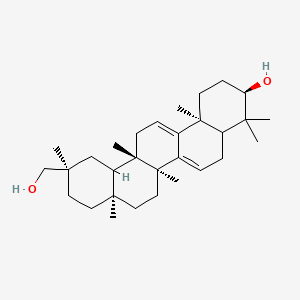 molecular formula C30H48O2 B1220713 (3R,6aS,6bS,8aS,11R,14bS)-11-(hydroxymethyl)-4,4,6a,6b,8a,11,14b-heptamethyl-1,2,3,4a,5,7,8,9,10,12,12a,13-dodecahydropicen-3-ol 