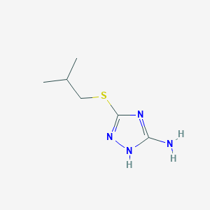 molecular formula C6H12N4S B1220716 3-(2-methylpropylthio)-1H-1,2,4-triazol-5-amine 