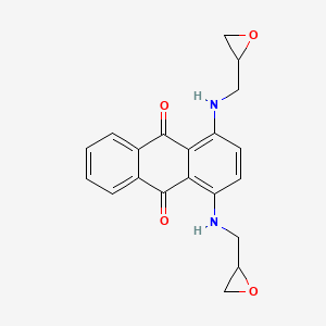 molecular formula C20H18N2O4 B1220717 1,4-Bis((oxiranylmethyl)amino)-9,10-anthracenedione CAS No. 78146-26-6