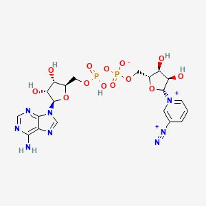 molecular formula C20H25N8O13P2+ B1220734 Diazoaminopyridine dinucleotide CAS No. 42919-10-8