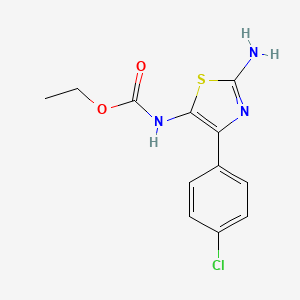 molecular formula C12H12ClN3O2S B12207349 Ethyl [2-amino-4-(4-chlorophenyl)-1,3-thiazol-5-yl]carbamate 