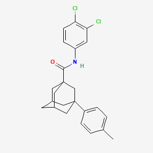 molecular formula C24H25Cl2NO B12207354 N-(3,4-dichlorophenyl)-3-(4-methylphenyl)adamantane-1-carboxamide 