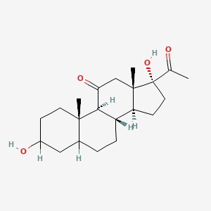 molecular formula C21H32O4 B1220736 3,17-Dihydroxypregnane-11,20-dione CAS No. 56193-64-7