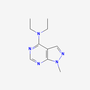 molecular formula C10H15N5 B12207412 N,N-diethyl-1-methyl-1H-pyrazolo[3,4-d]pyrimidin-4-amine CAS No. 7460-18-6