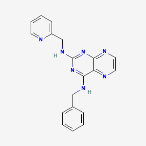 molecular formula C19H17N7 B12207413 Benzyl{2-[(2-pyridylmethyl)amino]pteridin-4-yl}amine 