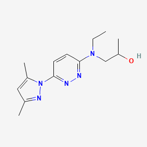 molecular formula C14H21N5O B1220749 6-(Ethyl(2-hydroxypropyl)amino)-3-(3,5-dimethyl-1-pyrazolyl)pyridazine CAS No. 113362-00-8