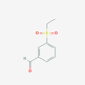 molecular formula C9H10O3S B12207520 3-(Ethylsulfonyl)benzaldehyde 