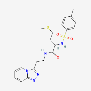 molecular formula C20H25N5O3S2 B12207585 N~2~-[(4-methylphenyl)sulfonyl]-N-[2-([1,2,4]triazolo[4,3-a]pyridin-3-yl)ethyl]methioninamide 