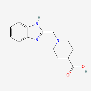 molecular formula C14H17N3O2 B12207589 1-(1H-Benzoimidazol-2-ylmethyl)-piperidine-4-carboxylic acid 