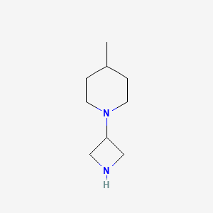 molecular formula C9H18N2 B12207599 1-(Azetidin-3-yl)-4-methylpiperidine 