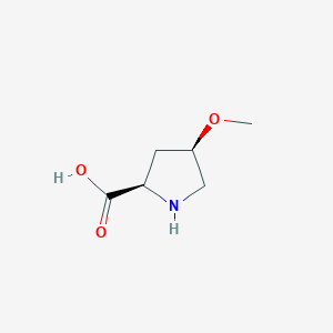 molecular formula C6H11NO3 B122076 (2R,4R)-4-Methoxypyrrolidine-2-carboxylic acid CAS No. 151273-50-6