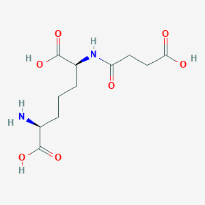 molecular formula C11H18N2O7 B1220761 N-succinyl-LL-2,6-diaminopimelic acid 