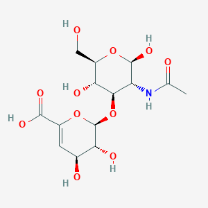 molecular formula C14H21NO11 B1220762 3-(4-deoxy-alpha-L-threo-hex-4-enopyranosyluronic acid)-2-acetamido-2-deoxy-D-glucose 