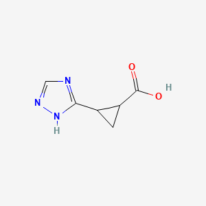 molecular formula C6H7N3O2 B12207941 2-(1H-1,2,4-triazol-3-yl)cyclopropane-1-carboxylic acid 