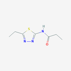 molecular formula C7H11N3OS B12207988 N-(5-ethyl-1,3,4-thiadiazol-2-yl)propanamide 