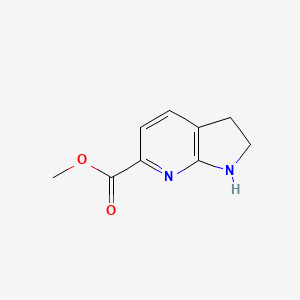 molecular formula C9H10N2O2 B12208021 Methyl 2,3-dihydro-1H-pyrrolo[2,3-b]pyridine-6-carboxylate 