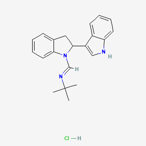 molecular formula C21H24ClN3 B1220804 1-((tert-Butylimino)methyl)-2-(3-indolyl)indoline CAS No. 36815-43-7