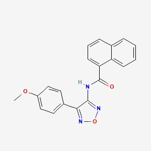 molecular formula C20H15N3O3 B12208113 N-[4-(4-methoxyphenyl)-1,2,5-oxadiazol-3-yl]naphthalene-1-carboxamide 