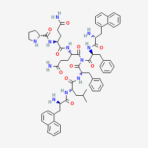 molecular formula C65H77N11O10 B1220815 Substance P (4-11), pro(4)-npa(7,9)-phe(11)- CAS No. 93490-35-8
