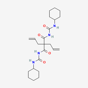 molecular formula C23H36N4O4 B1220818 Cyclohexylureide-diallylmalonic acid CAS No. 40556-24-9