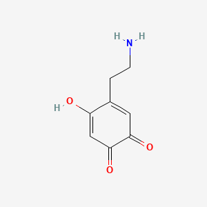 molecular formula C8H9NO3 B1220820 3,5-Cyclohexadiene-1,2-dione, 4-(2-aminoethyl)-5-hydroxy- CAS No. 41596-67-2