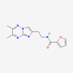 molecular formula C14H15N5O2 B12208260 N-[2-(2,3-dimethylimidazo[1,2-b][1,2,4]triazin-6-yl)ethyl]furan-2-carboxamide 
