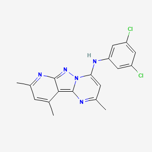 molecular formula C18H15Cl2N5 B12208330 C18H15Cl2N5 