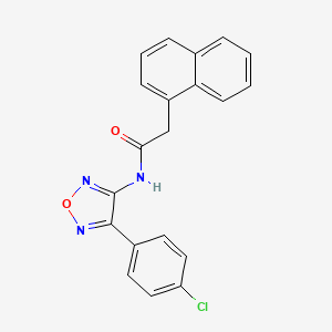 molecular formula C20H14ClN3O2 B12208534 N-[4-(4-chlorophenyl)-1,2,5-oxadiazol-3-yl]-2-(naphthalen-1-yl)acetamide 