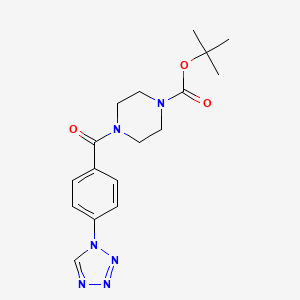 molecular formula C17H22N6O3 B12208542 tert-butyl 4-{[4-(1H-tetrazol-1-yl)phenyl]carbonyl}piperazine-1-carboxylate 
