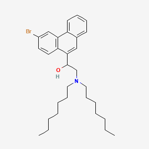 molecular formula C30H42BrNO B1220865 9-Phenanthrenemethanol, 6-bromo-alpha-((diheptylamino)methyl)- CAS No. 27022-39-5