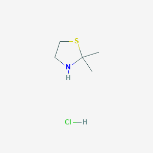 molecular formula C5H12ClNS B1220868 2,2-Dimethyl thiazolidine hydrochloride CAS No. 822-44-6