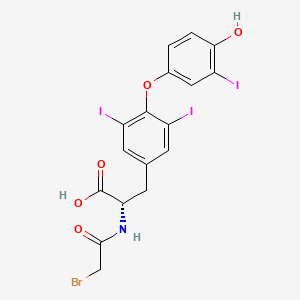 L-Tyrosine, N-(bromoacetyl)-O-(4-hydroxy-3-iodophenyl)-3,5-diiodo-