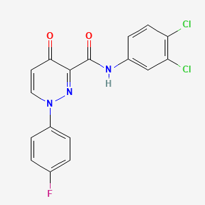 molecular formula C17H10Cl2FN3O2 B12208748 N-(3,4-dichlorophenyl)-1-(4-fluorophenyl)-4-oxo-1,4-dihydropyridazine-3-carboxamide 