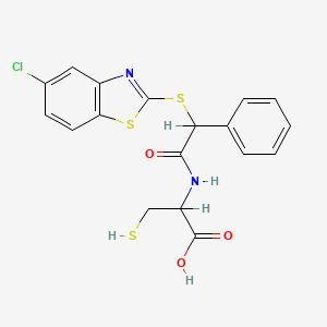 N-((((5-chloro-2-benzothiazolyl)thio)phenyl)acetyl)cysteine
