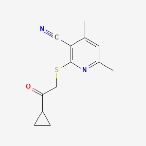 2-[(2-Cyclopropyl-2-oxoethyl)thio]-4,6-dimethyl-3-pyridinecarbonitrile