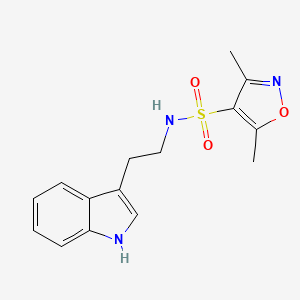 molecular formula C15H17N3O3S B12209014 N-[2-(1H-indol-3-yl)ethyl]-3,5-dimethyl-1,2-oxazole-4-sulfonamide 